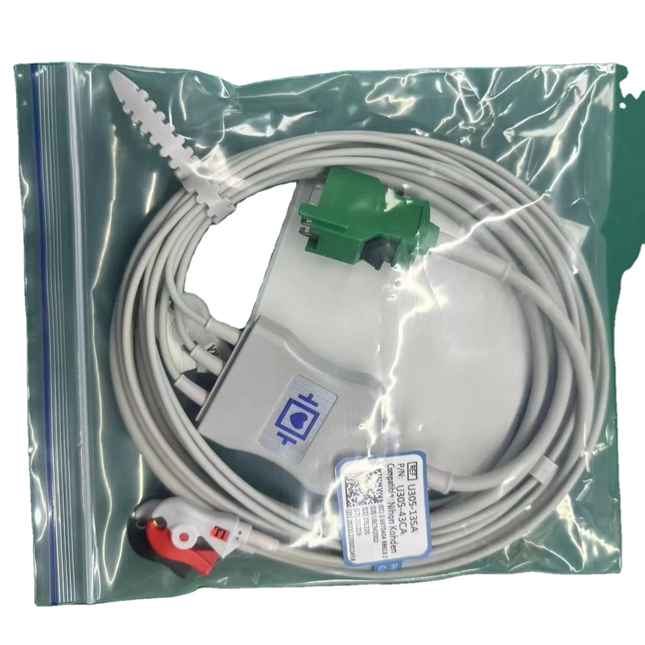 Factory Nihon Kohden Life Scope OPV-1500 OPV-1500K Direct Connector ECG Cable with Leadwires 3lead Clip 20pin