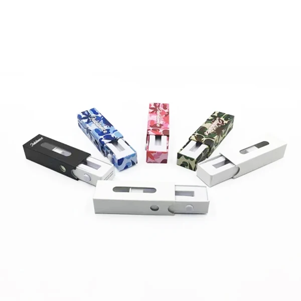 Custom 0.5ml 1ml Child Proof CR Carts Boxes Child Resistant Cartridge Packaging Box with EVA Foam And Press Button