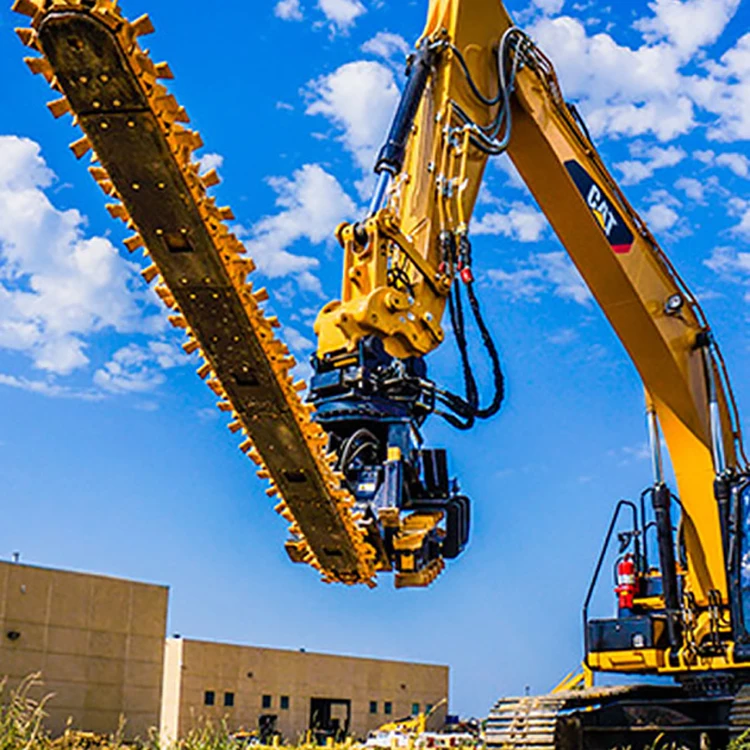 railway excavator with ballast undercutter removes fouled ballast from underneath the railway track