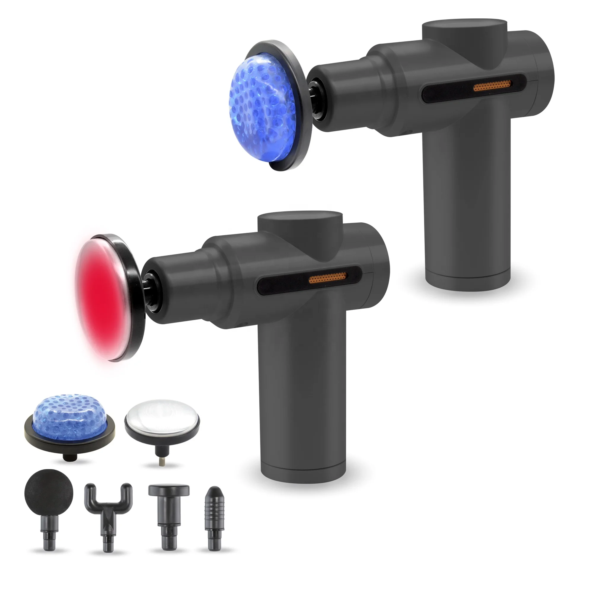 New Design 3D 12 Speed Mini Size Hot Cold Hand Wireless Deep Tissue Muscle Body Percussion Booster Heat Warm Fascia Massage Gun