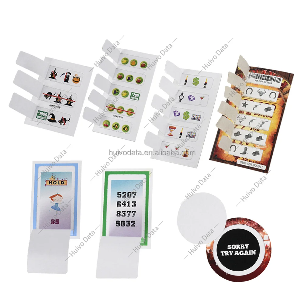 Multi-Window Free Design Pull Tab Box Game Cards Printing Pull Tabs And Break Open Lottery Tickets