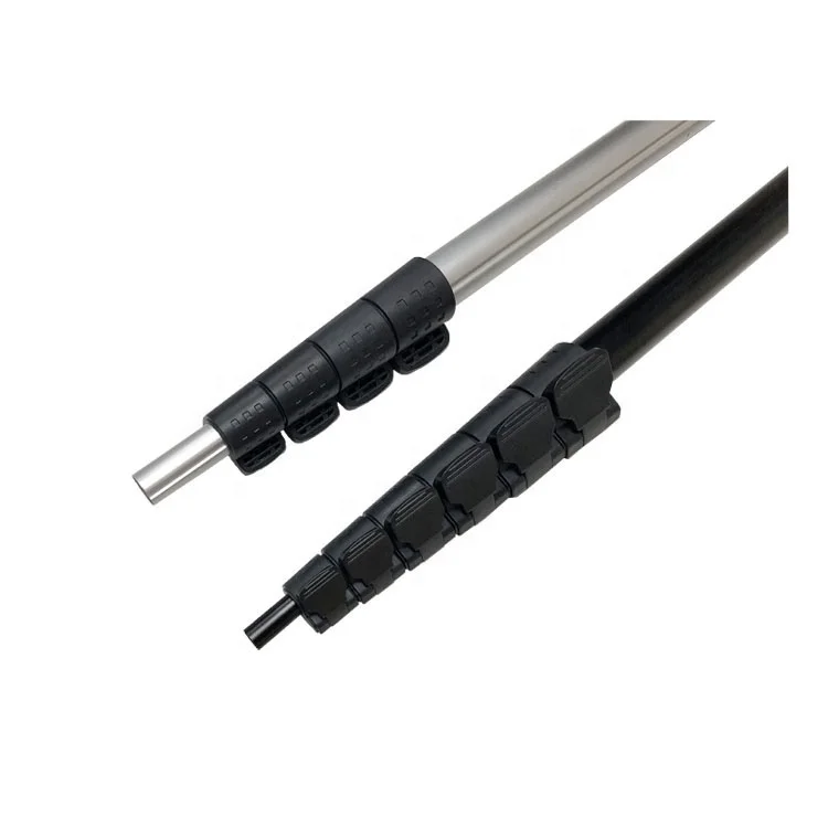 Height adjustable 3 sections ceiling cleaning brush extension pole with light weight telescopic pole