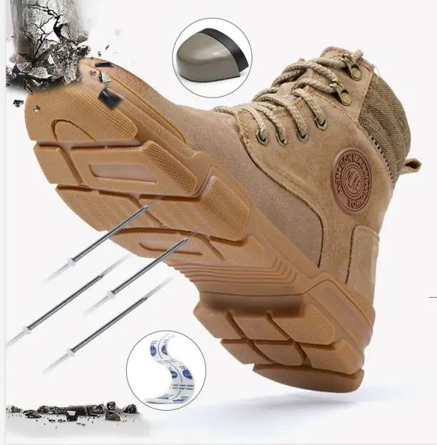 Высококачественные ботинки Martin со стальным носком, защитная обувь с защитой от проколов, водонепроницаемая Рабочая обувь