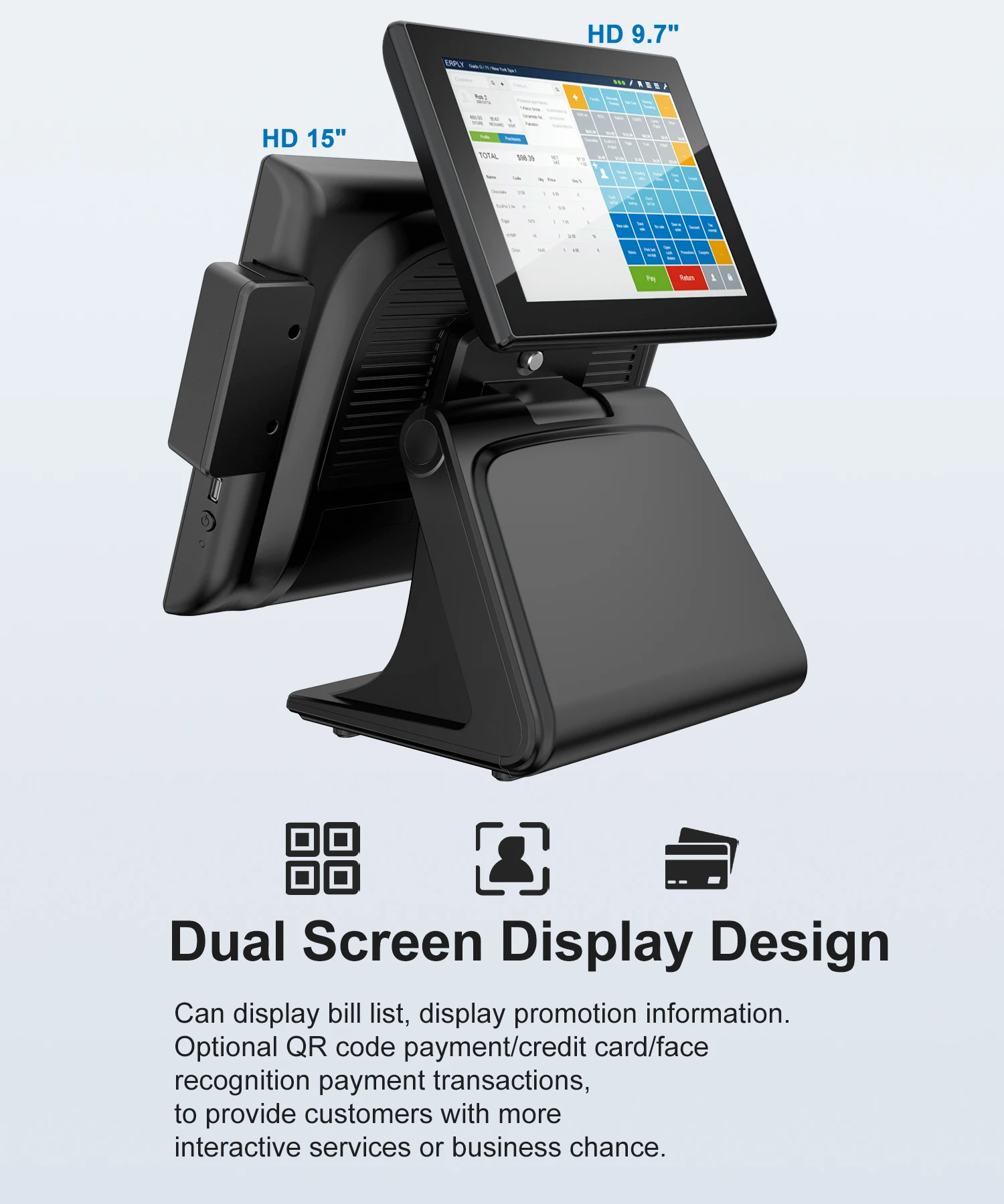 caisse enregistreuse complet POS Terminal nfc android windows pantalla pos inteligente terminales de registradora