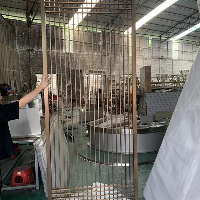 Custom laser cut decorative garden screen partition stainless steel privacy garden screen