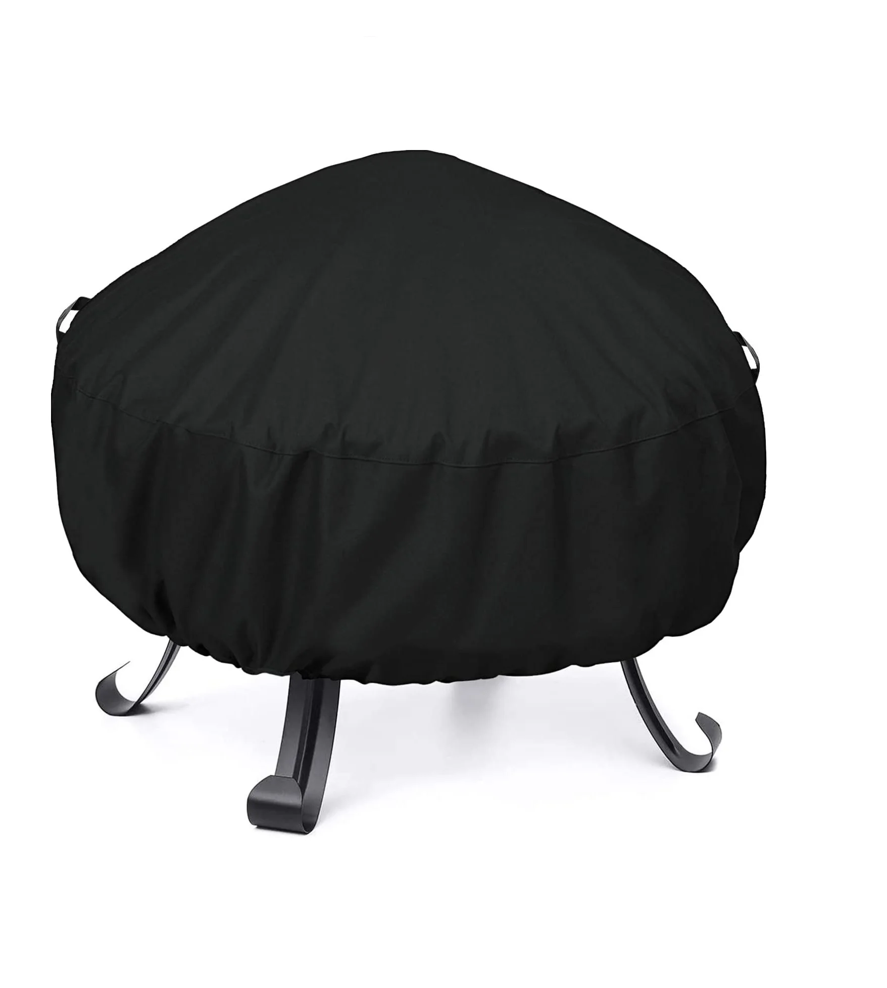 Cheap price Black Round Fire Pit Cover 600D waterproof PVC coating Dustproof