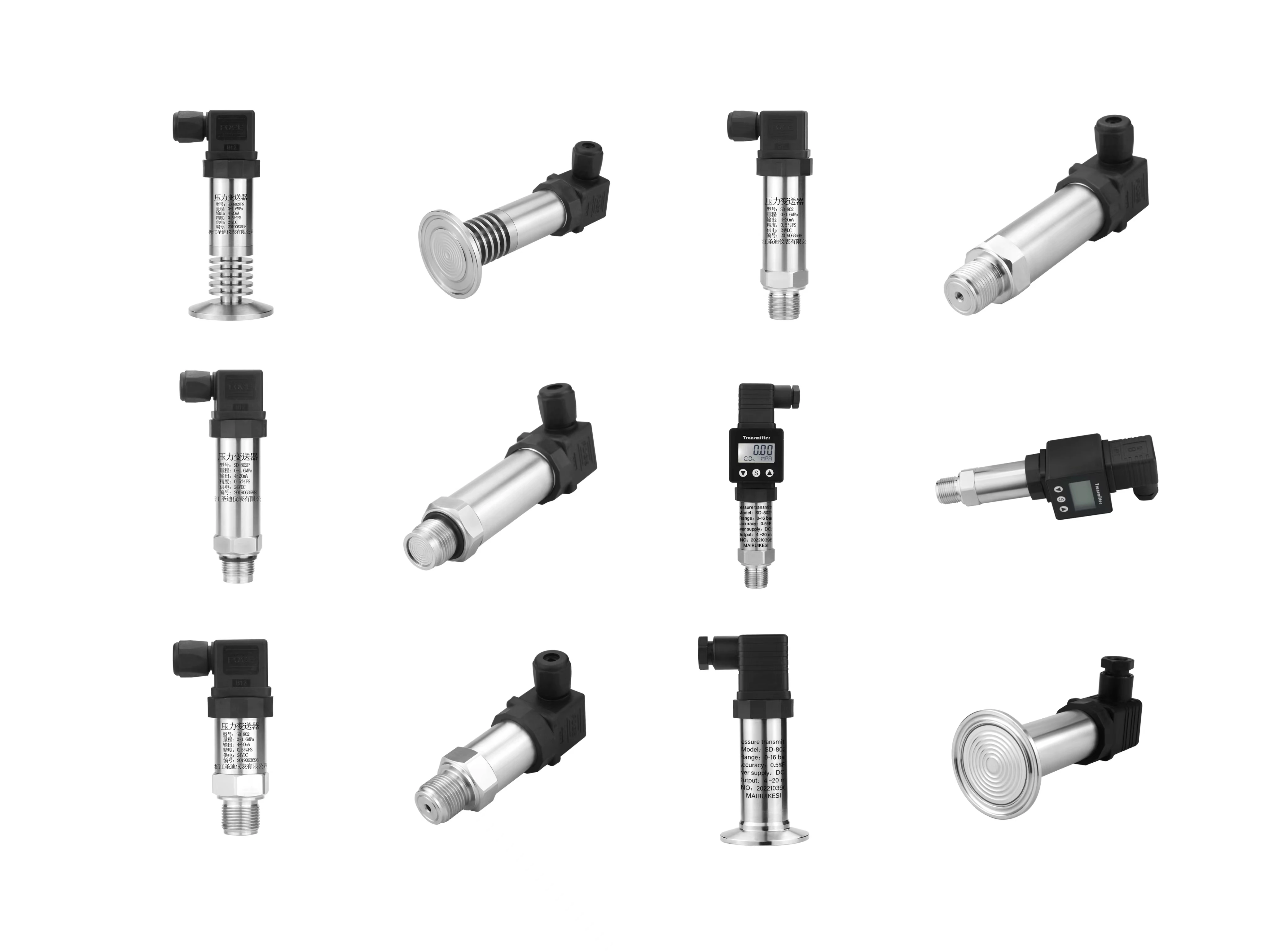 Factory price 60bar 0.5%FS   4-20mA 0-10V  pressure sensor 304 stainless steel pressure transmitter