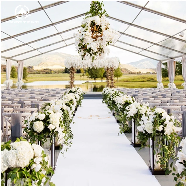 Luxury Transparent Wedding Tents Event Tent Event Outdoor Marquee With Clear Roof Tents for 150 People Events Marquee