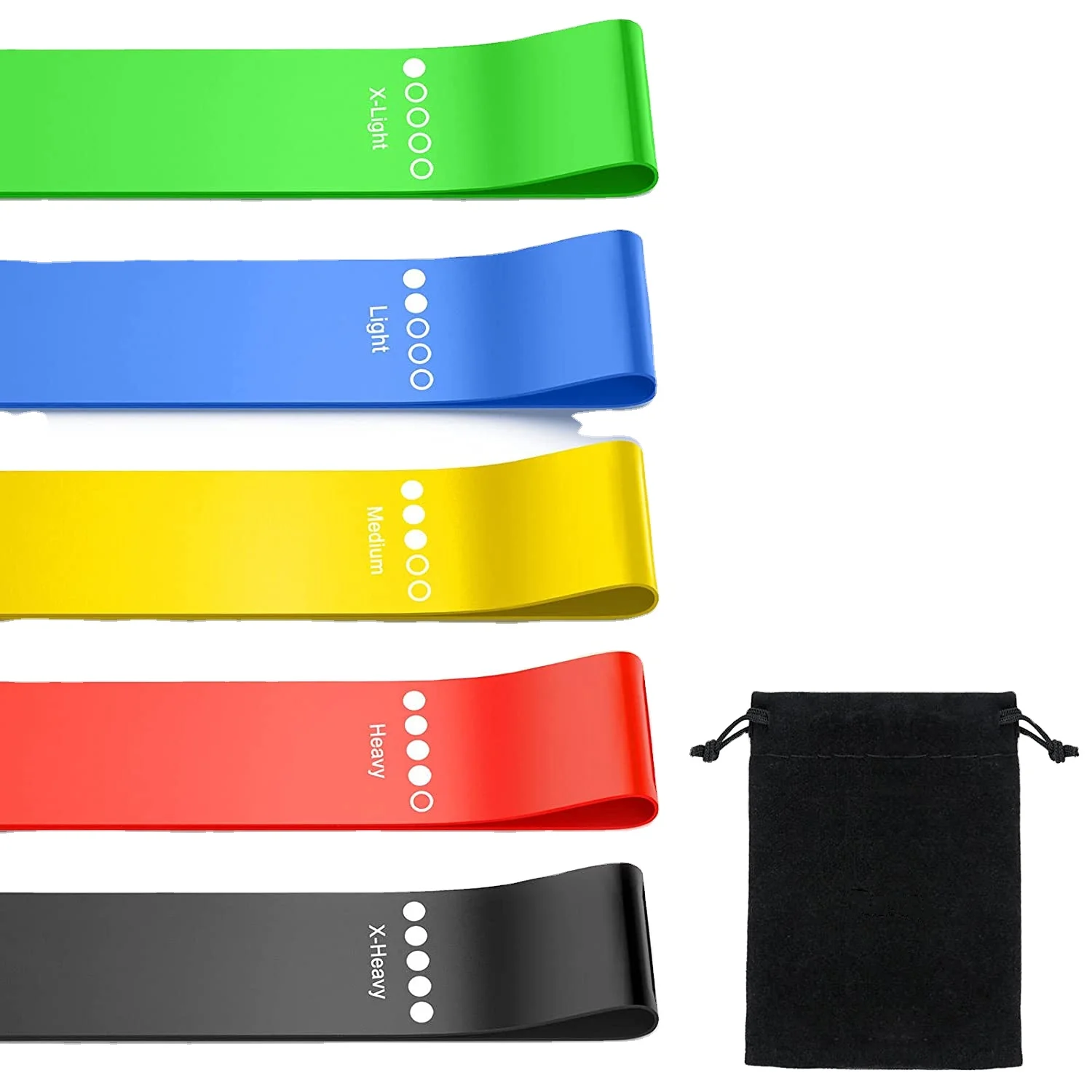 Resistance Band TPE Stretch Pull up Fabric Booty Hip Circle Non Slip Training Elastic Rubber Tube