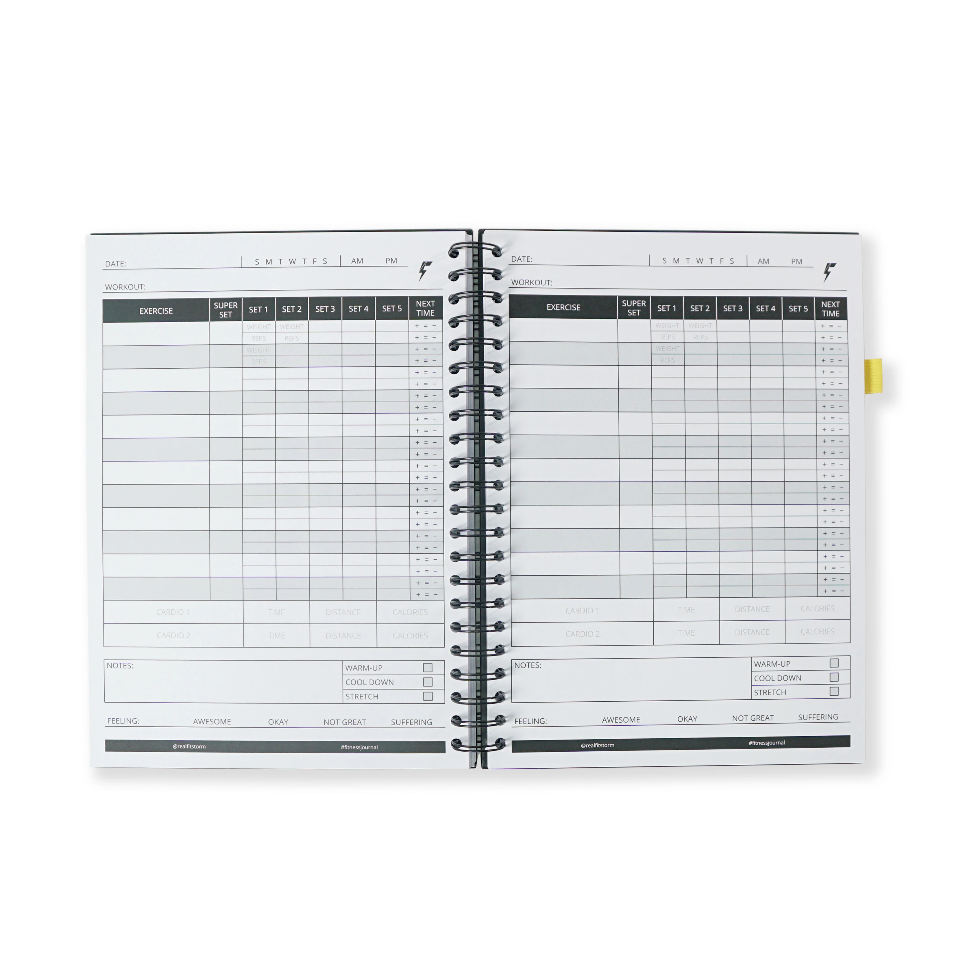 2024 Custom Printing Fitness Planner Daily Weekly Monthly Journal Goal Exercise Book Workout Log Book Undated Notebook