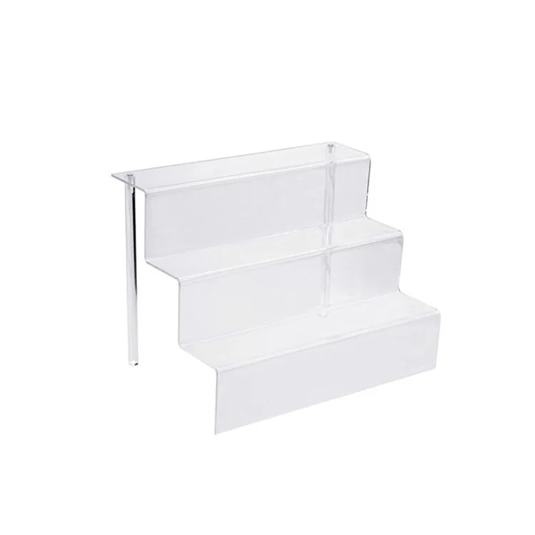 Assembly 3 Steps Stairs clear Acrylic Display Riser Stand