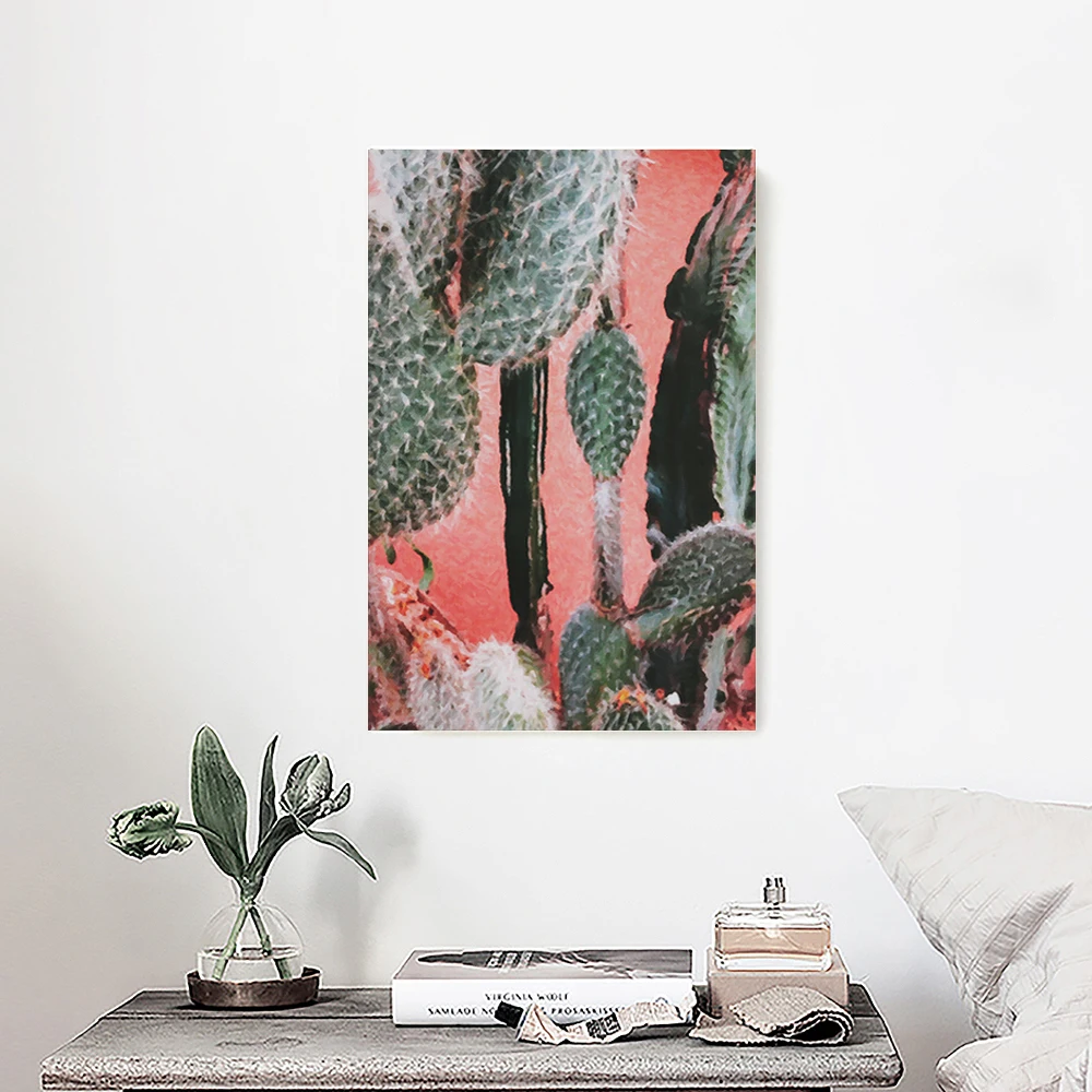 Индивидуальные современный завод на холсте для украшения дома, настенный художественный