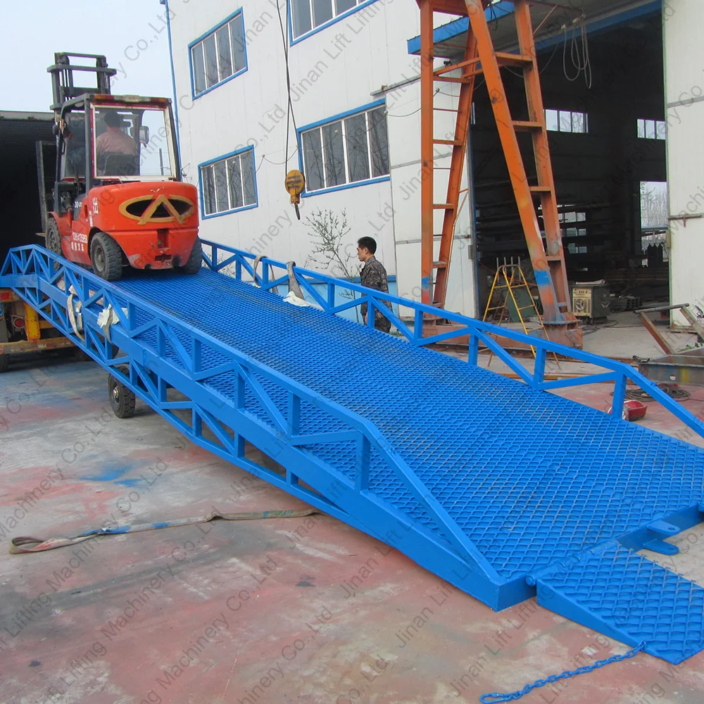 Factory 6ton-20ons hydraulic mobile container access ramp adjustable truck movable ramp for forklift loading ramps