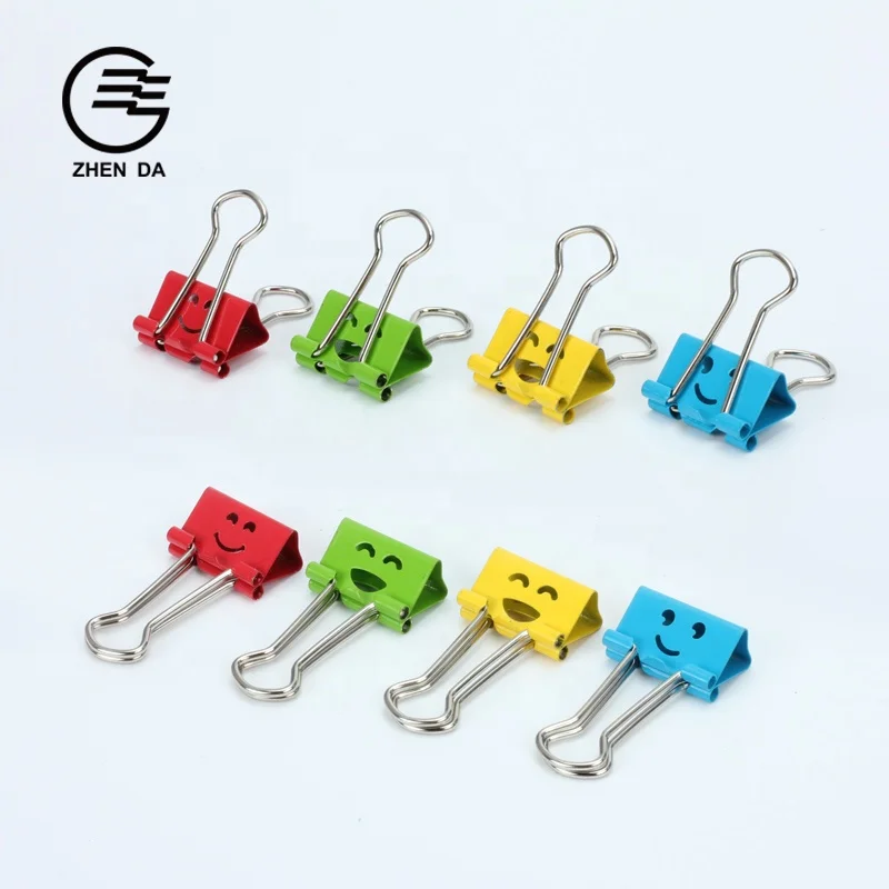 Desk stationary box set office school kwwaii kids gift stationery set smile binder clips kawaii fancy stationary set kid gift