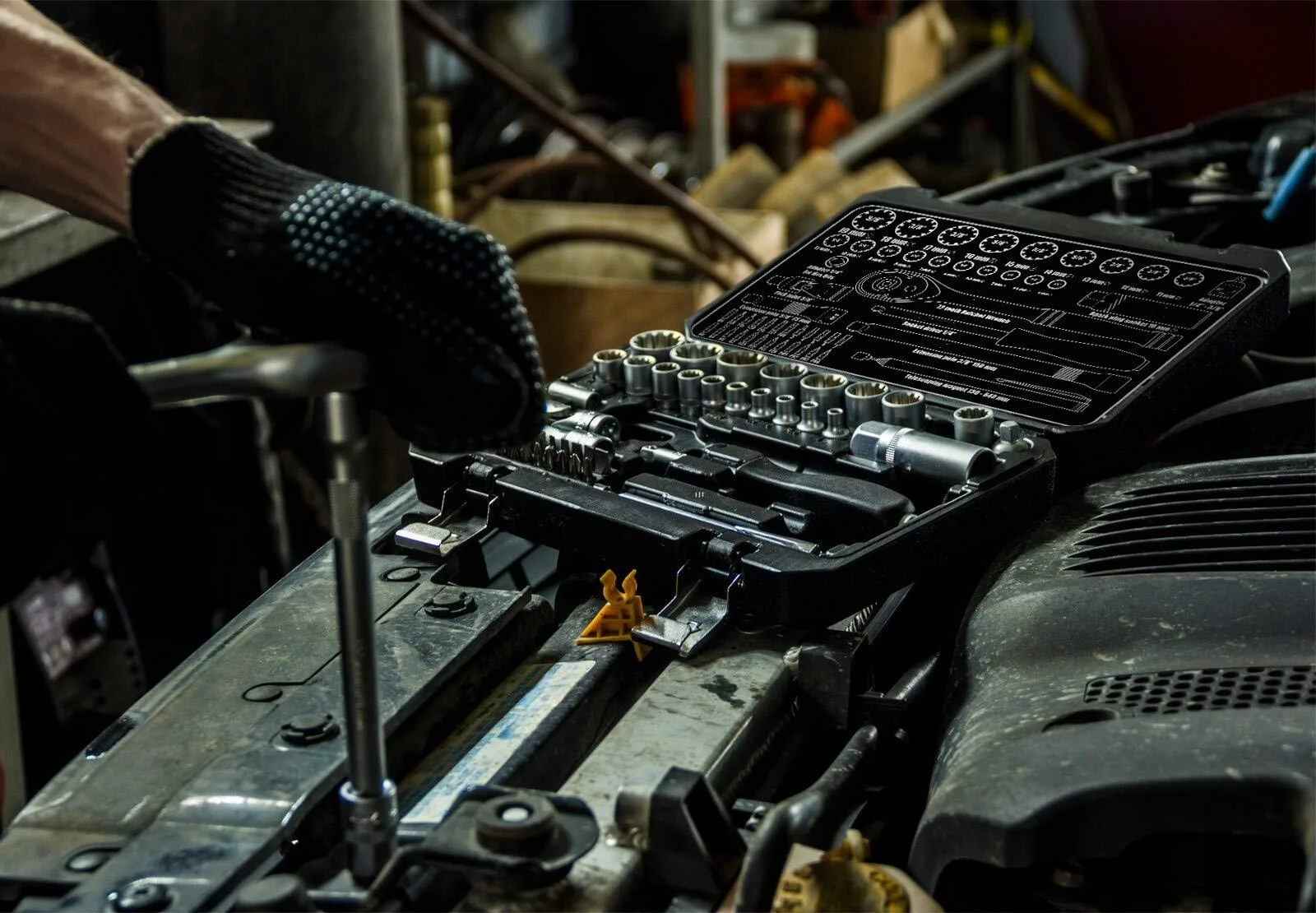 GTYPRO Taiwan Quality 52pcs Multi-Tooth Inch TORX Gear Lock Ratchet Set Profile XZN E Profile Socket Set Metric 1/4 3/8 Nut Bit