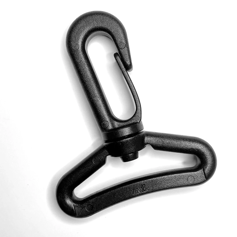Plastic Black Rotating Swivel Snap Hook Buckle For Weave Paracord Lanyard Backpack Webbing Carabiner