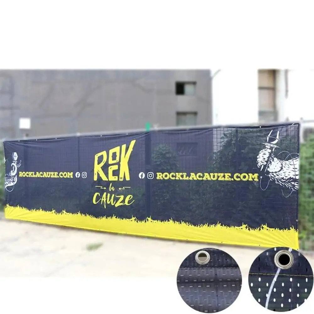 Perforated Polyester Banner Dye Sublimation Printing Large Size Netted Fabric Banner for Expo
