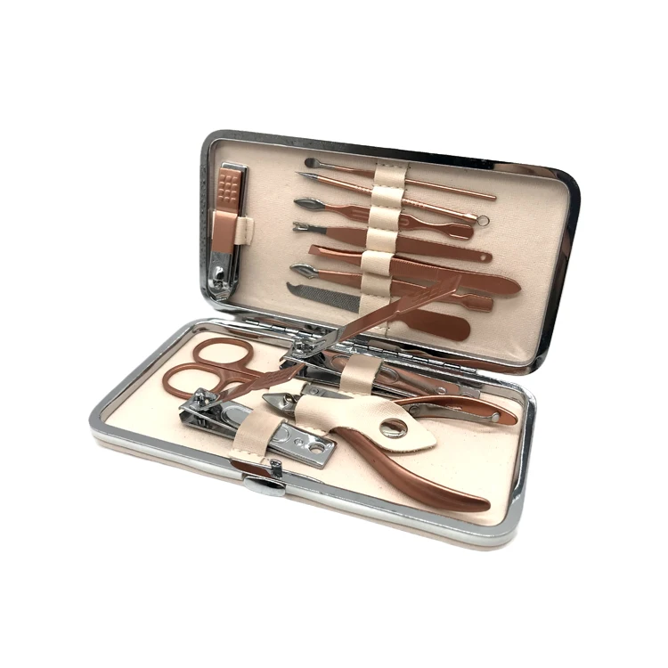 Manicure Pedicure Set Premium Portable Travel Case Luxury Gifts 12 piece Manicure Set Nail Clippers Kit