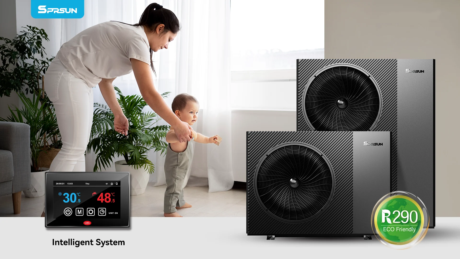 9 кВт 15 высокоэффективный преобразователь постоянного тока воздушный энергетический тепловой насос R290 Poland Германия воздух-вода моноблок