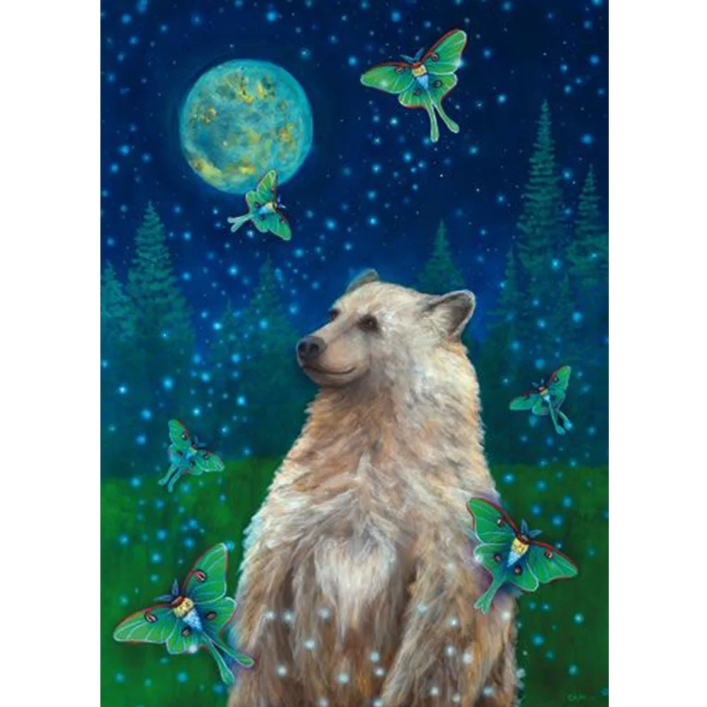 Diamond Painting Butterfly White Bear Full Drill 5D Diamond Embroidery Mosaic Pictures of Rhinestones Home Decor