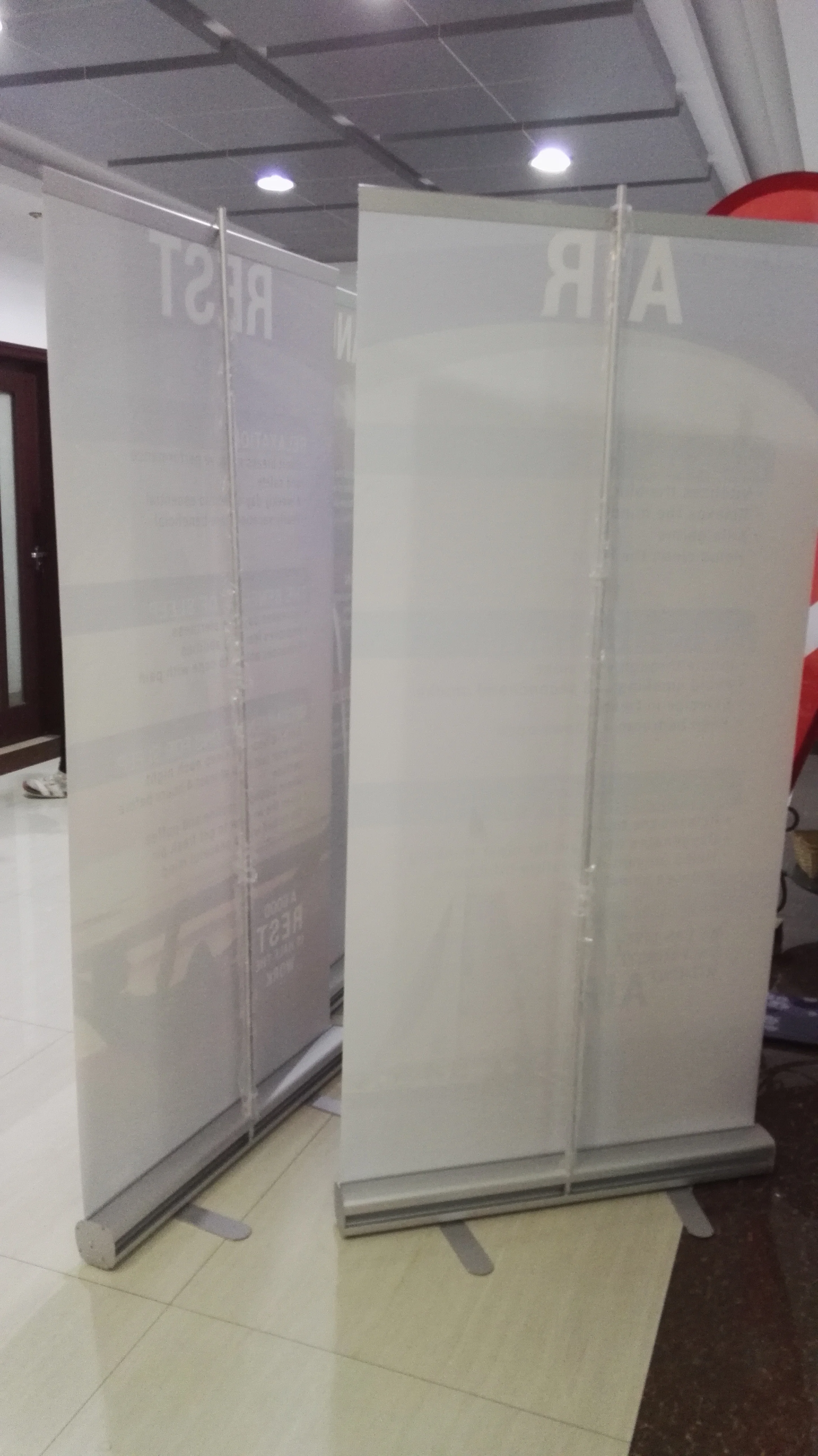 Two foots stable display stand poster board roll up banner stand