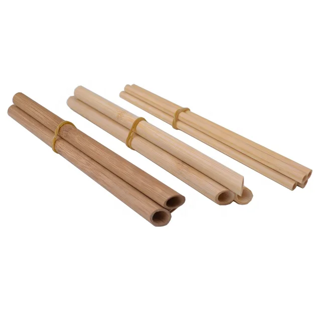 Custom laser engraving logo natural and organic drinking bamboo straw natural straws hot seller