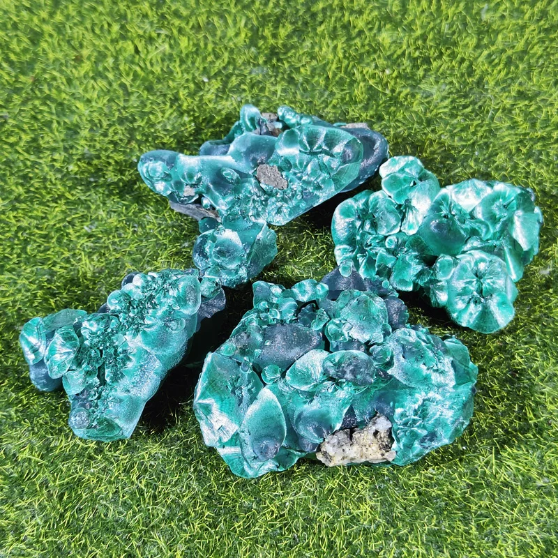 High Quality Natural Mineral Rough Gemstones Velvet Malachite Raw Stones Healing Gravel Stones