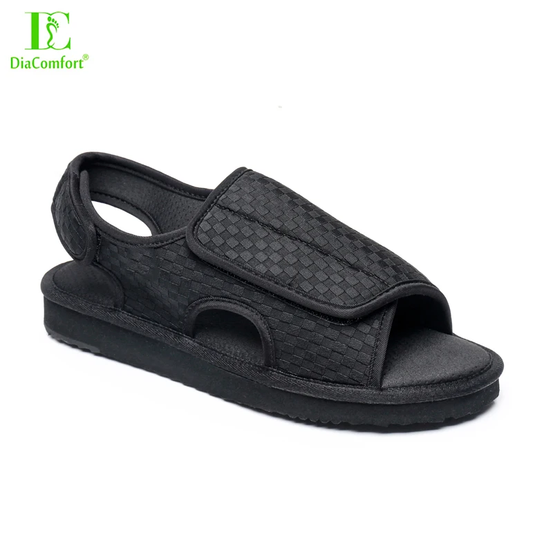 Adjustable Diabetic Slippers Orthopedic Wrap Sandals House Shoes for Men