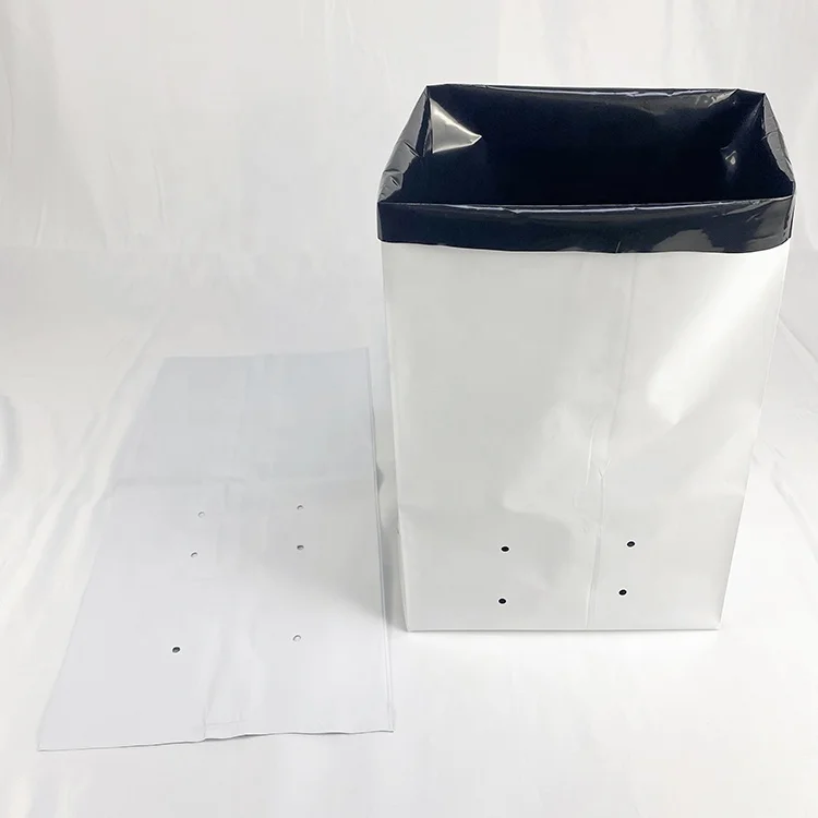 1/2 1 2 3 5 7 10 15 20 30 Gallon White / Black Hydroponic Plastic PE Poly Grow Pot Bag with bottom hole