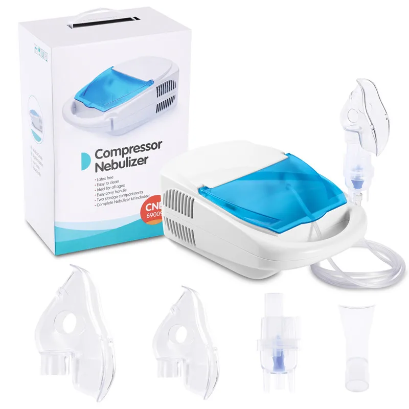 CE approved low noise compressor nebulizer with accessory children adults inhalator medical nebulizer machine