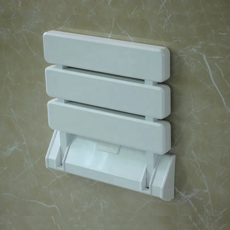 YUSUN ABS Plastic Folding Wall Mounted Shower Seat for Bathroom