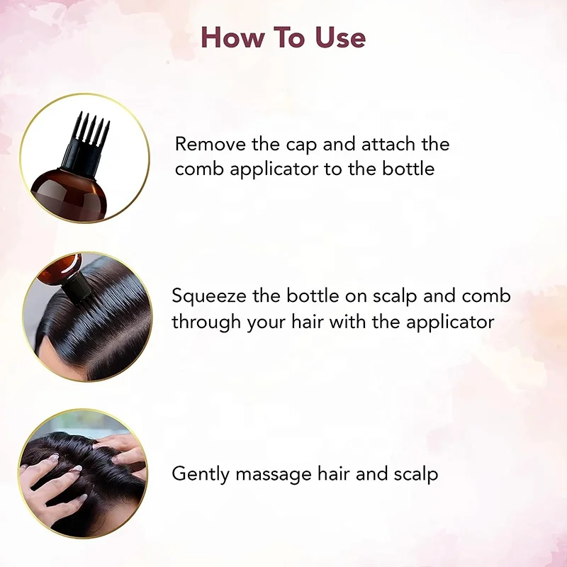 Rosemary Oil Hair Growth With Castor & Coconut Oil Soothes Itchy Scalp Follicles Growth Oil For Black Women Private Label