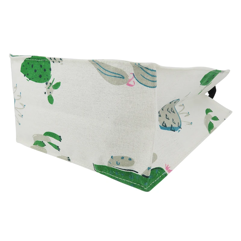 Custom Cactus Printed Personalized Shopping Reusable Cotton Canvas Fabric Waterproof Tote Bag