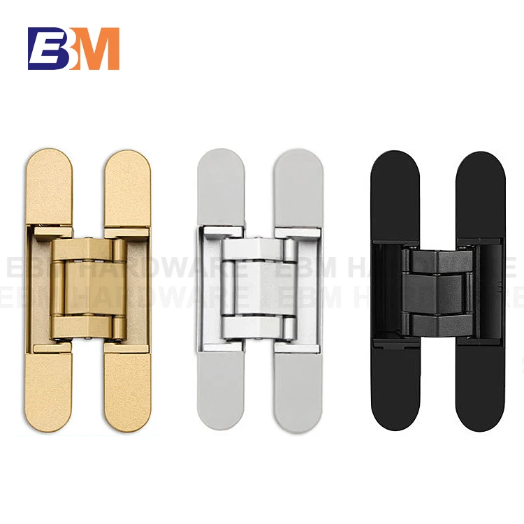 Zinc alloy 40 KG 180 degree hidden hinges invisible wooden door hinges 3D adjustable concealed hinge