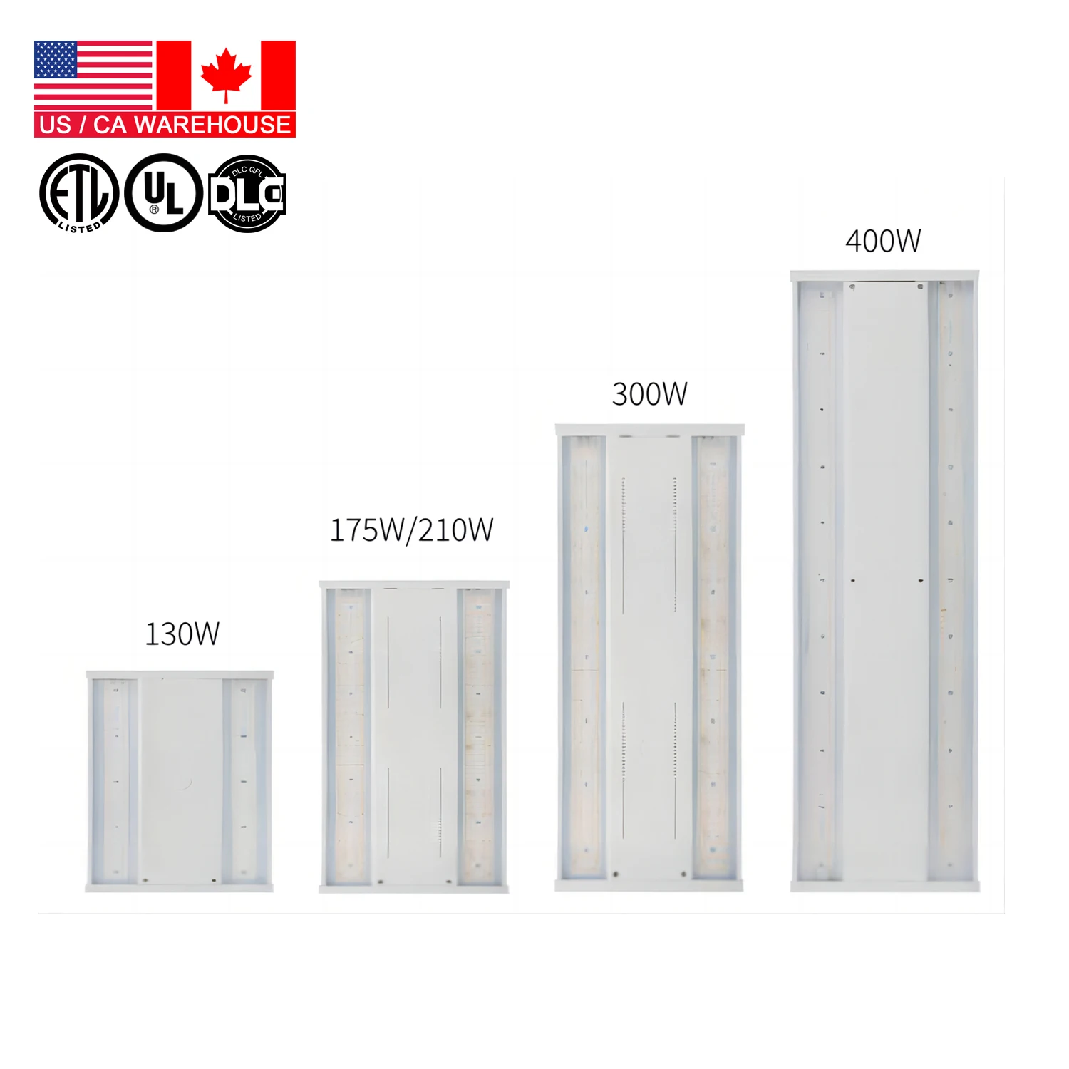 Led Linear High Bay Lamp 130w 400w Ceiling Light Industrial Lighting Linear Fixtures with US Warehouse UL DLC Listed