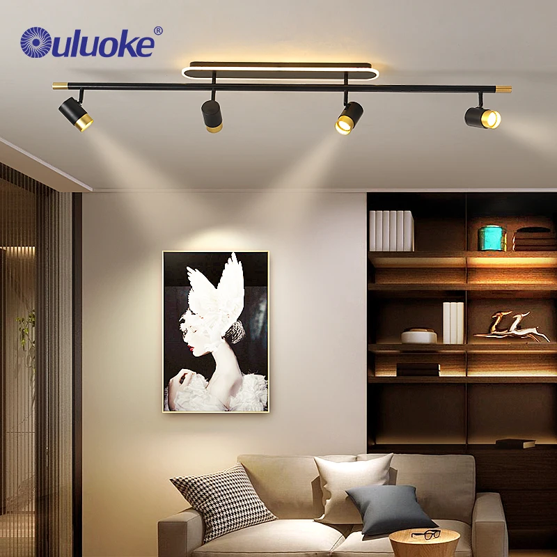 Massive Sale Contemporary Black Gold Color Led Track Light For Exhibition Clothes Store