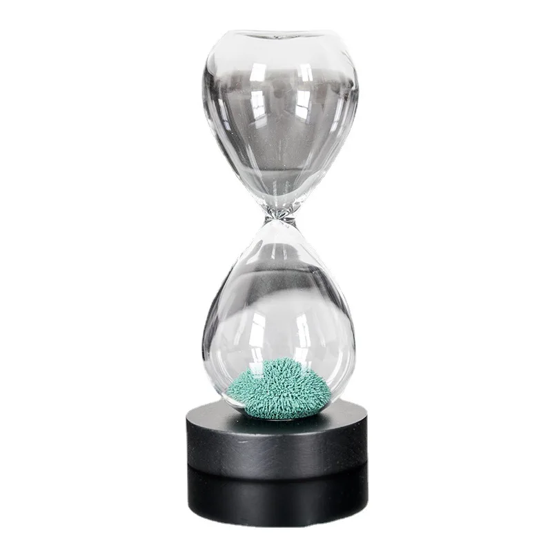 Decorative Round Painting Wood Base Optional Color Sand Timer Hourglass