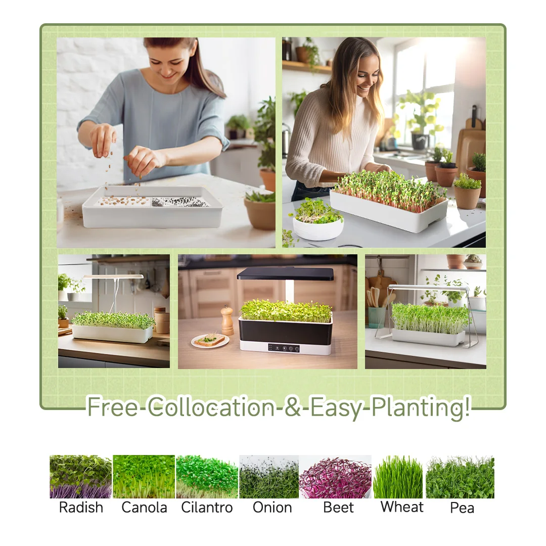 Growing Starting Seed Starting Trays Plant Starter Base microgreens machine grow mat microgreens plant grow kit Germination