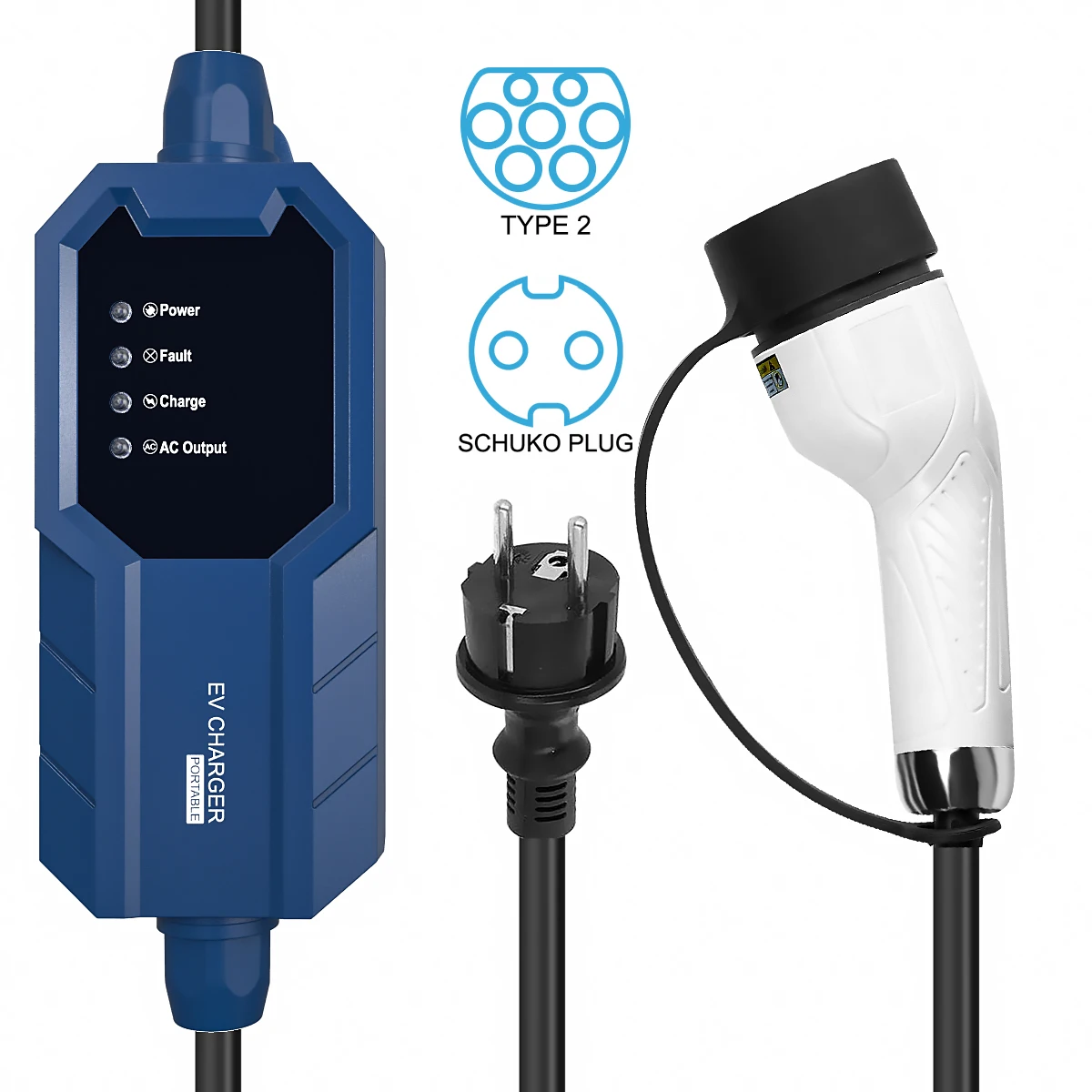 Manufacturers max green level 2 fast charging 3.5kw Portable charging pile box for  ev charger cable