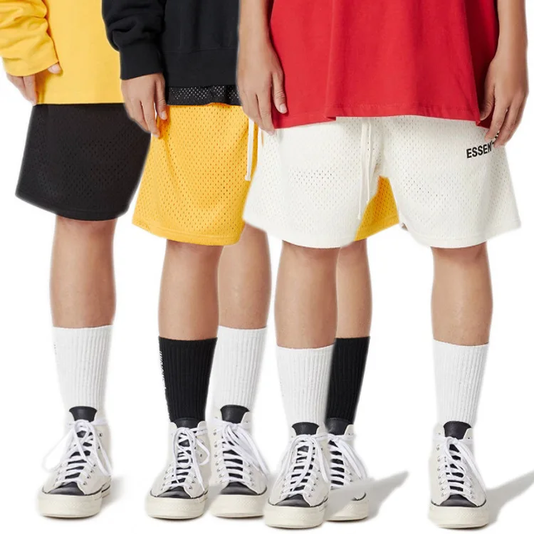 Custom Logo Digital Printing Sublimation Mesh Shorts Men Polyester Mesh Shorts Draw String Breathable Workout Shorts For Mens