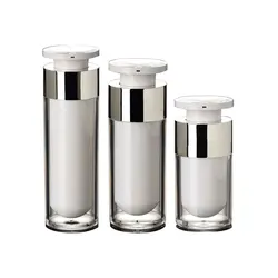 Korean style plastic airless pump bottle with lock design