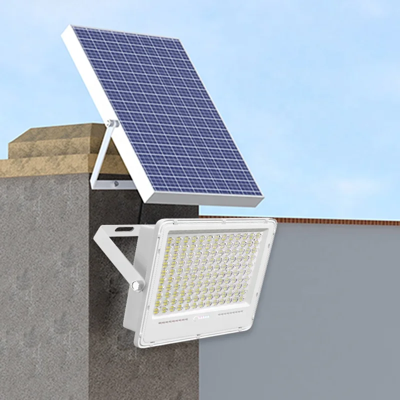 ABS Lamp Body White Light Led flood light 200w 400w Outdoor Solar Lamp With Courtyard