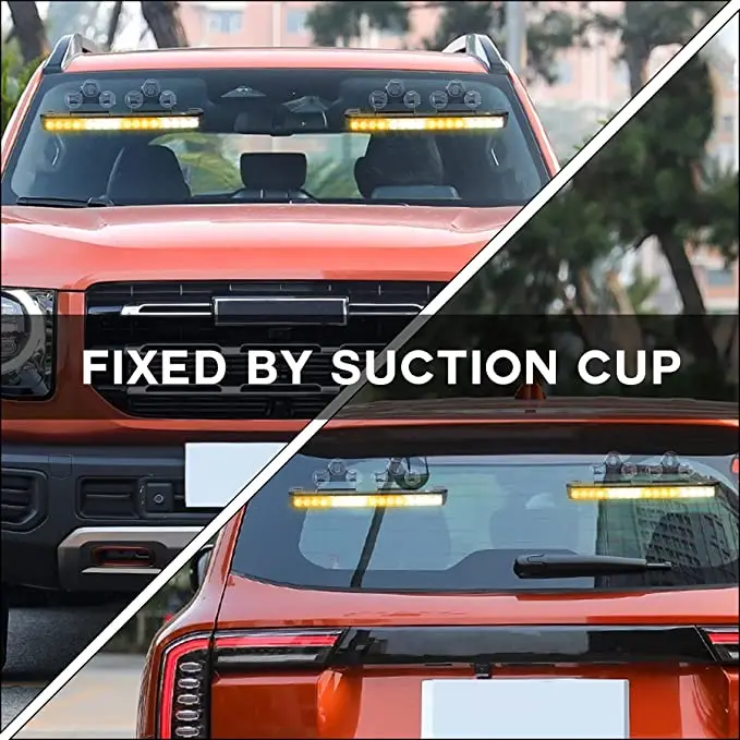 Lighting accessories Blue White Amber 32 LED Traffic Advisor Strobe Light Construction Vehicles Interior Safety Warning Light