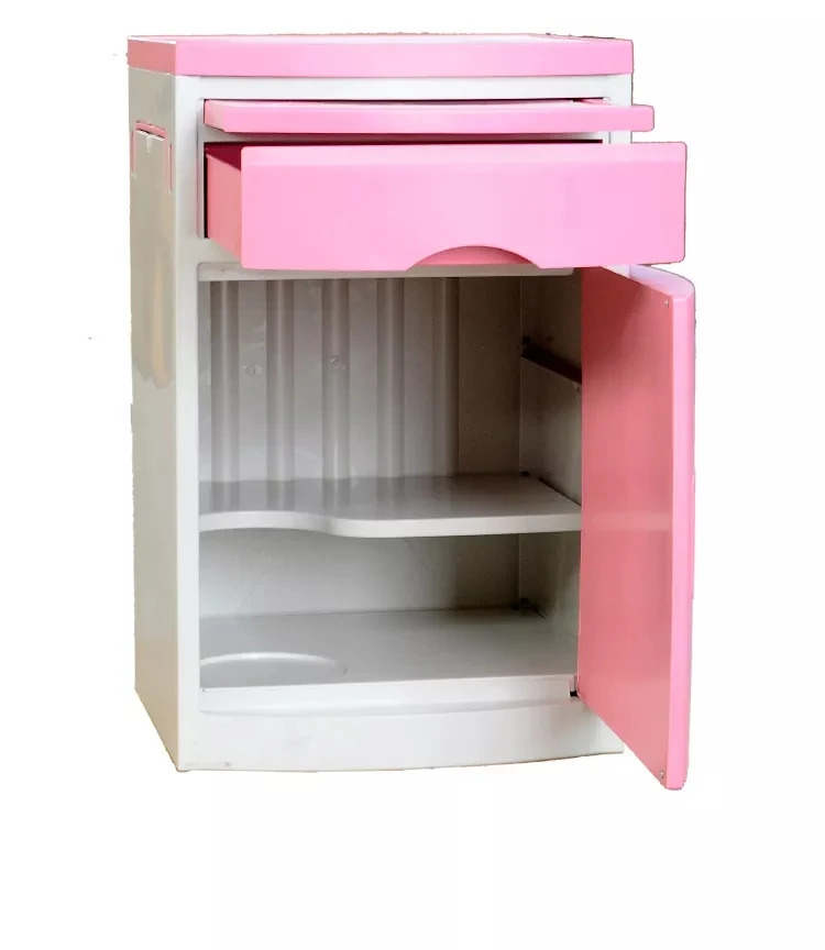 2023 New affordable hospital medical ABS multi color bedside table