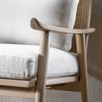 
2020 Hot sell Modern style Solid wood teak wood single armchair with cushion Velvet home furniture or outdoor armchair 