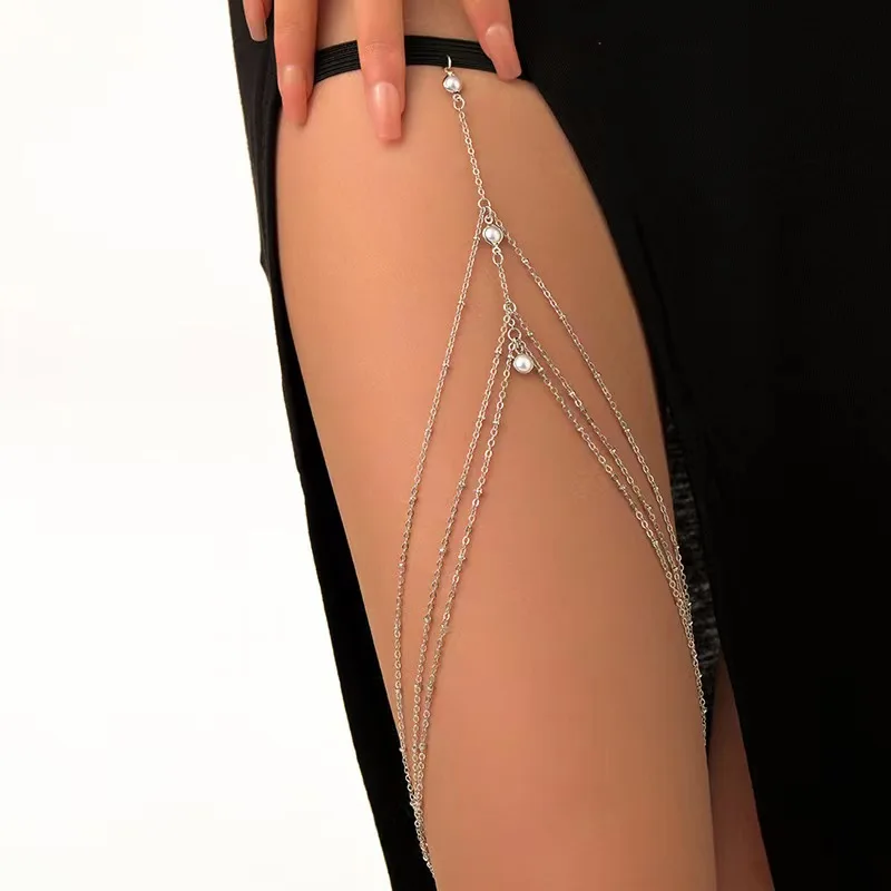 Wholesale Body Accessories Anklet INS Sexy Nightclub Leg Body Chain Jewelry Sexy Leg Chain