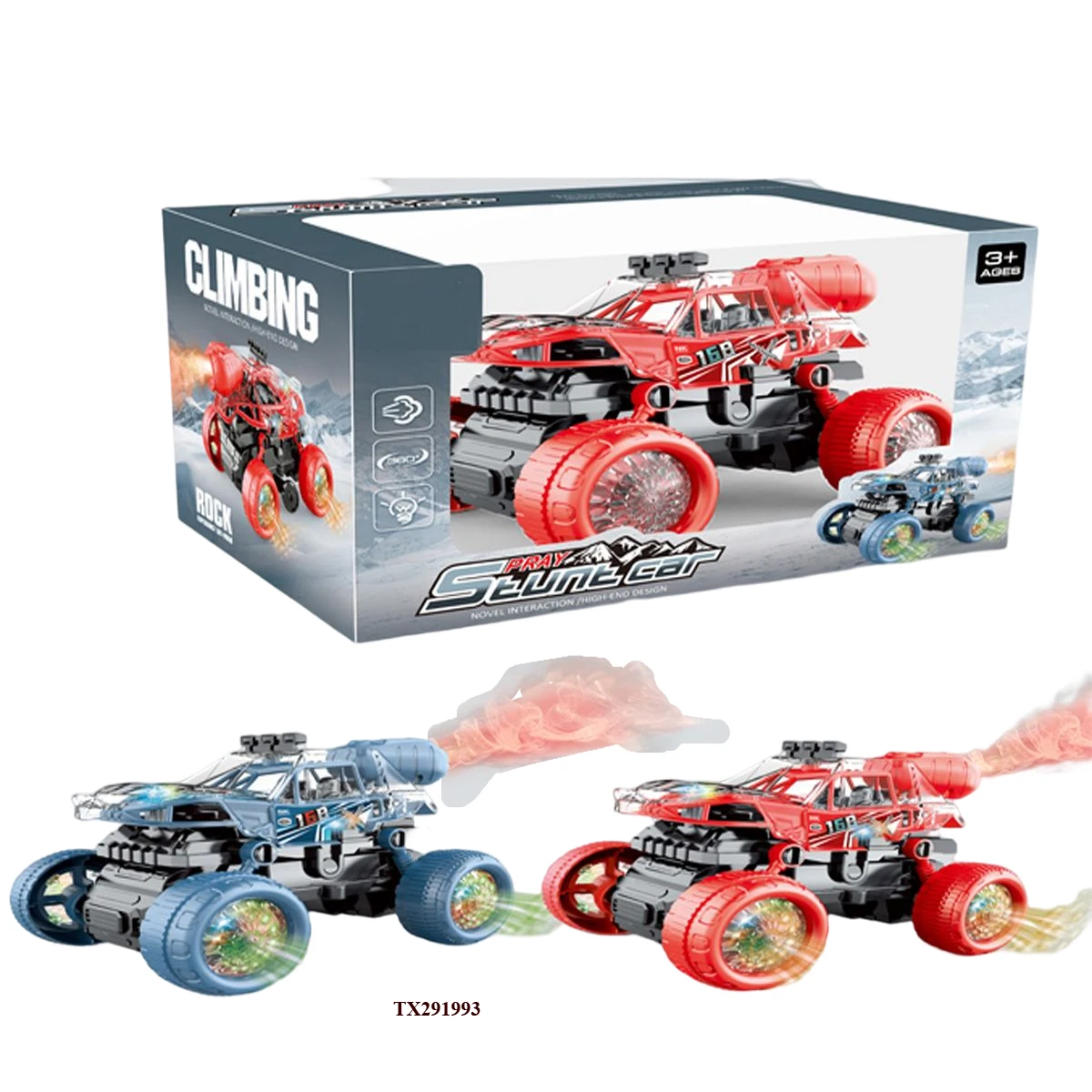 High Speed Electric Light Music Stunt Trick Climbing Car  With Spray For Kid Gifts