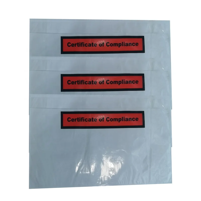 
Packing list envelope document pouch invoice enclosed 