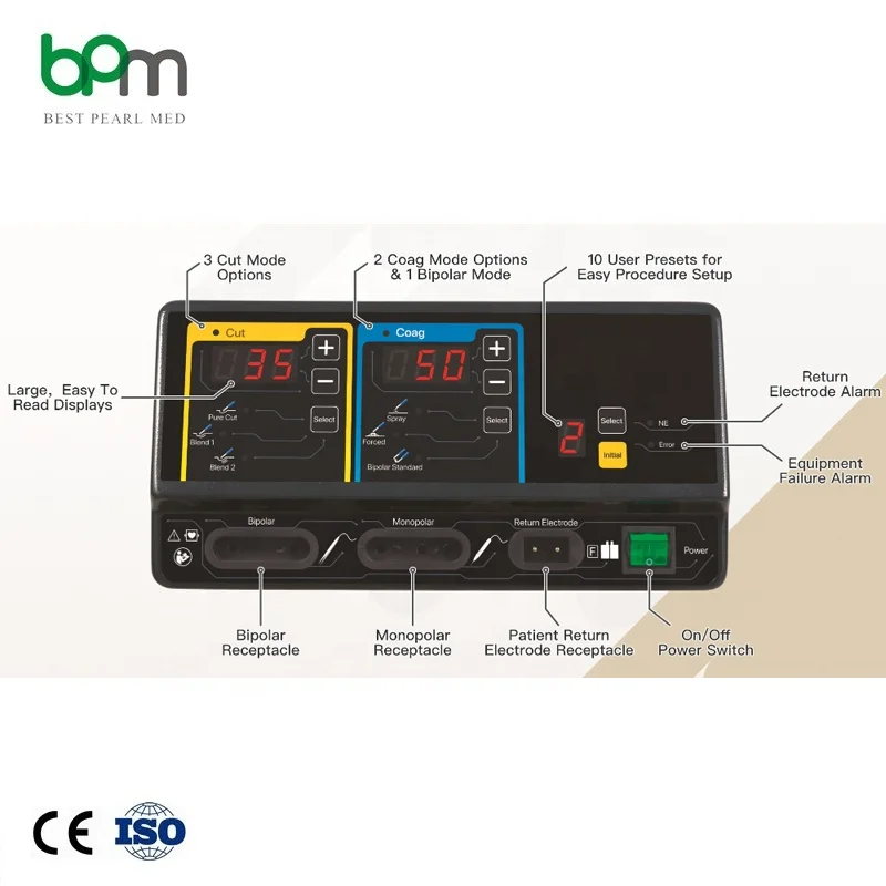 BPM-ES106 Medical 400W Diathermy Surgical Electrocautery Machine Electrosurgical Unit Diathermy Machine for Hospital