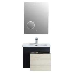 Modern Bath Waterproof LED Mirror Wooden Wall Mounted Bathroom Vanity Bathroom Cabinets With Basin